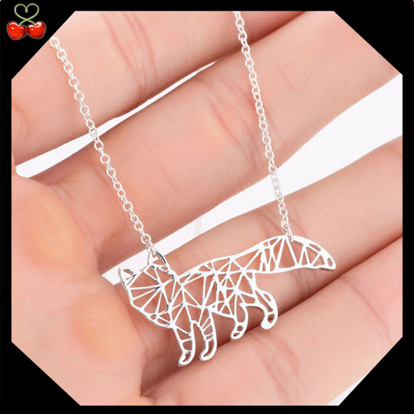 Mary's Cherries Boutique Jewelry - 🍒 LAST Oragami FOX 🦊 Pendant Necklace